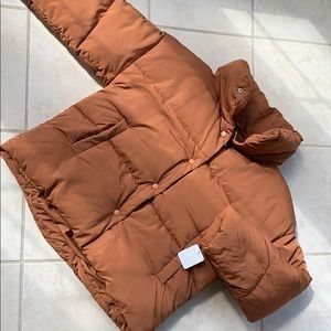 Free People Button Snap Puffer Coat Size Small